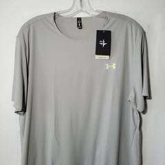 Under Armour Shirt Mens XL Gray Explor Trail Run Short Sleeve Running Tee