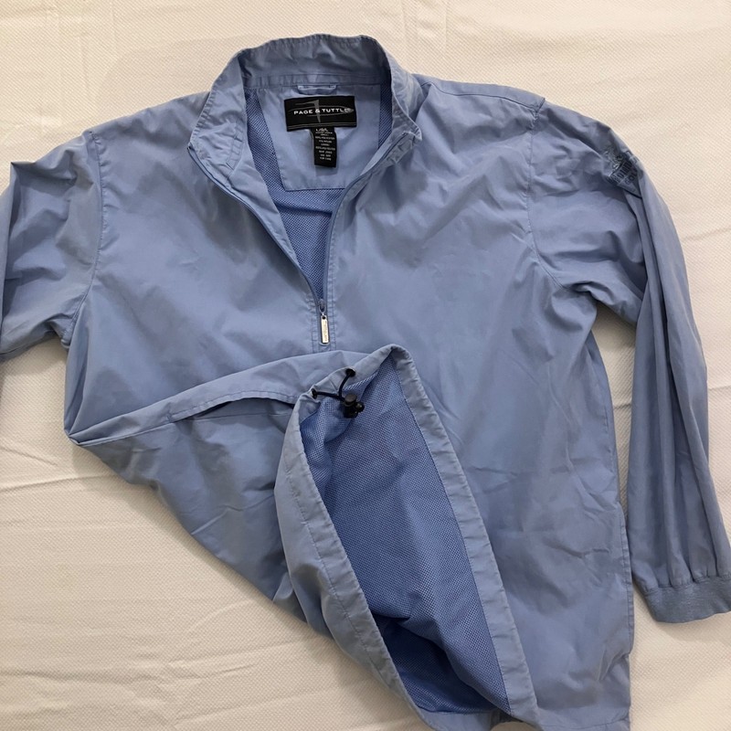Vintage Page & Tuttle Wind Shirt, Men's Sz L, 1/4 zip, vented back - Lot of 2 gallery