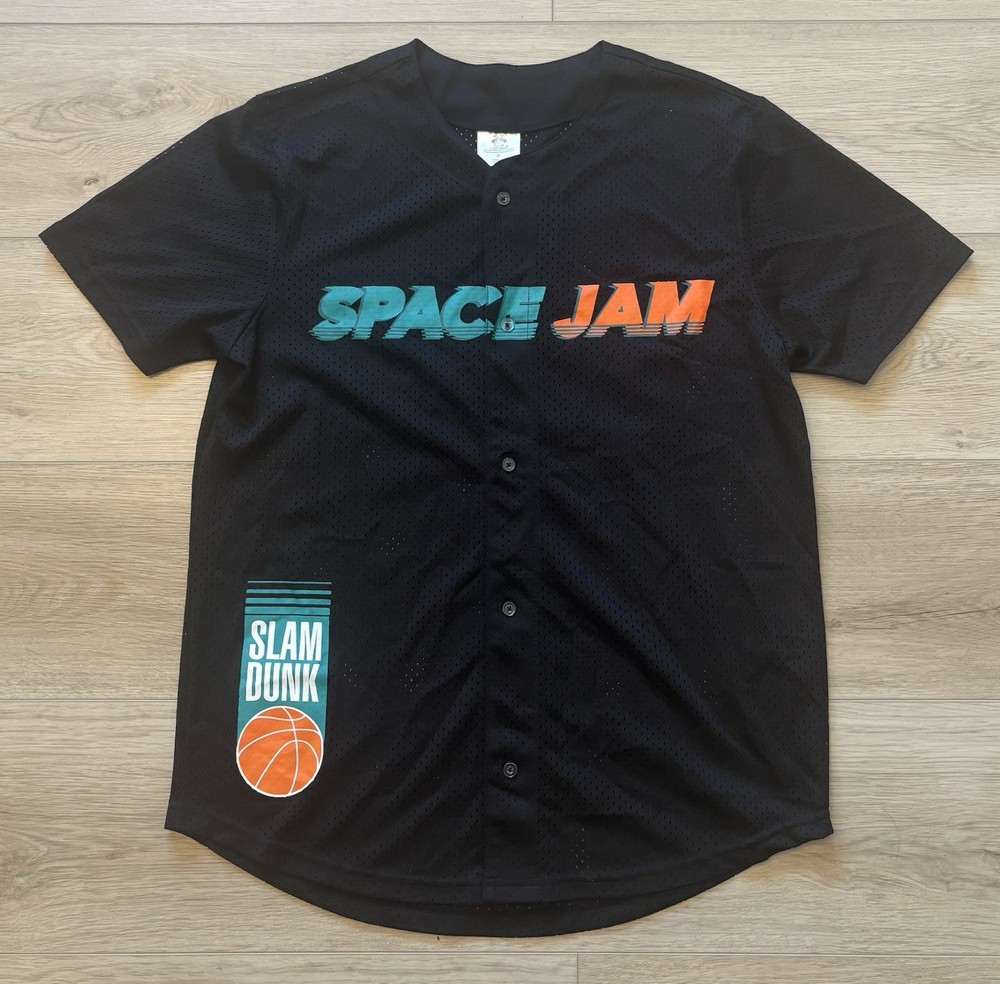 Space Jam Black A New Legacy Tune Squad Baseball Mesh Jersey Mens Medium