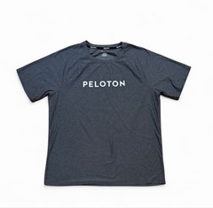 Peloton Athletic T Shirt Mens Large Gray Logo Performance Workout Tee