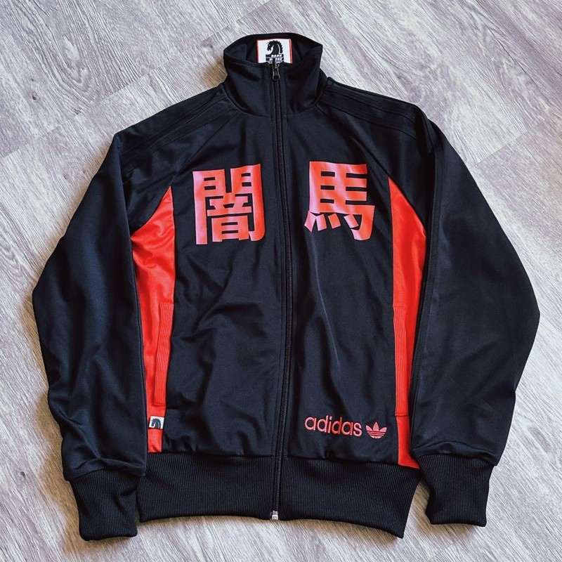 Adidas Originals DARK Horse COMICS Reversible Track Jacket Black Red Kanji XS gallery