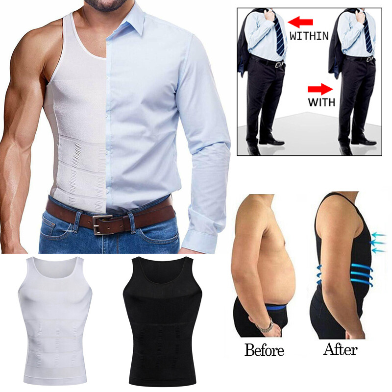 Men Slimming Vest Compression Shirt Tank Gynecomastia Moobs Control Body Shaper gallery