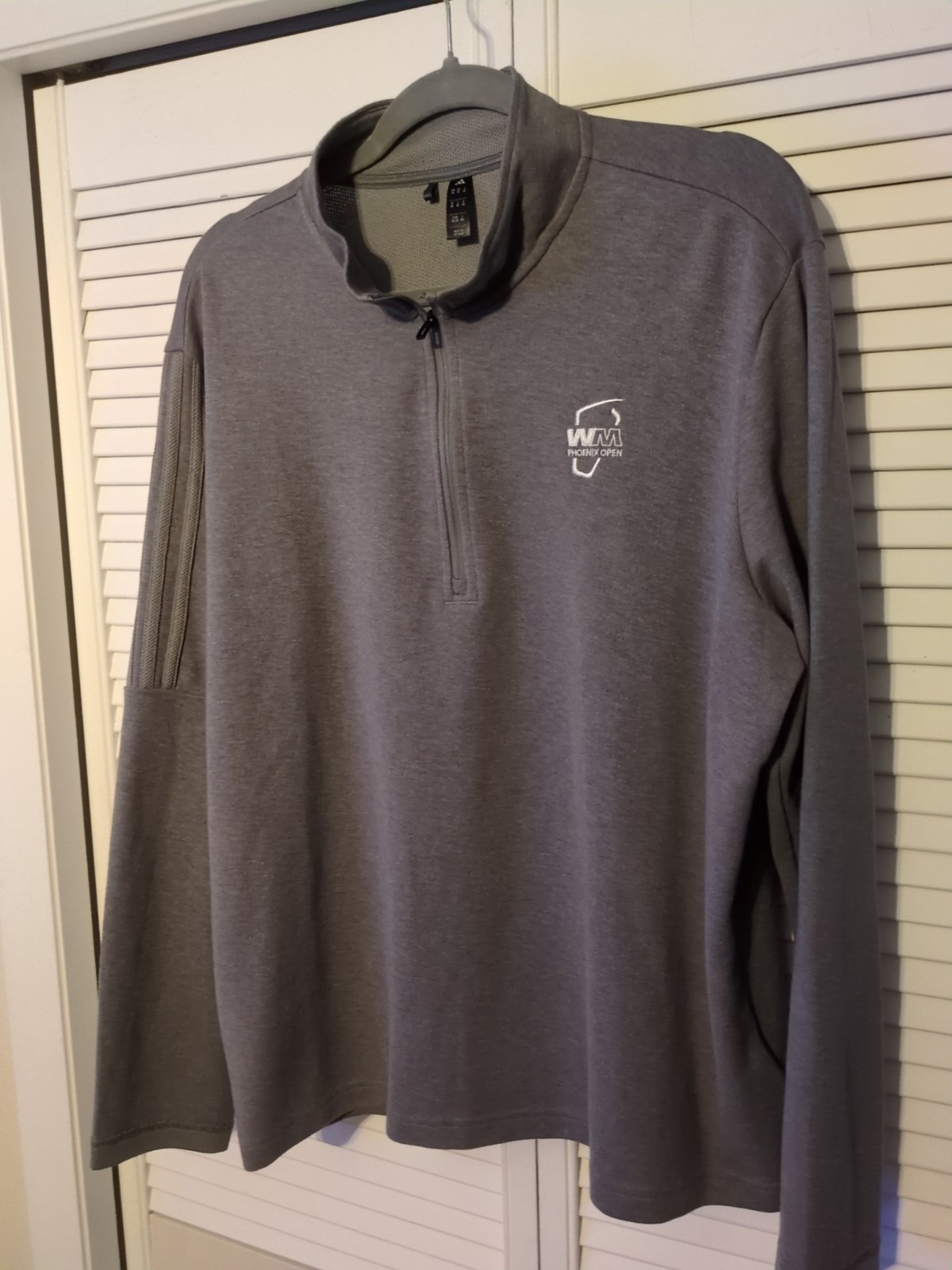 Stitched Waste Management Phoenix Open Golf Pullover Jacket Mens XL Adidas Q Zip gallery