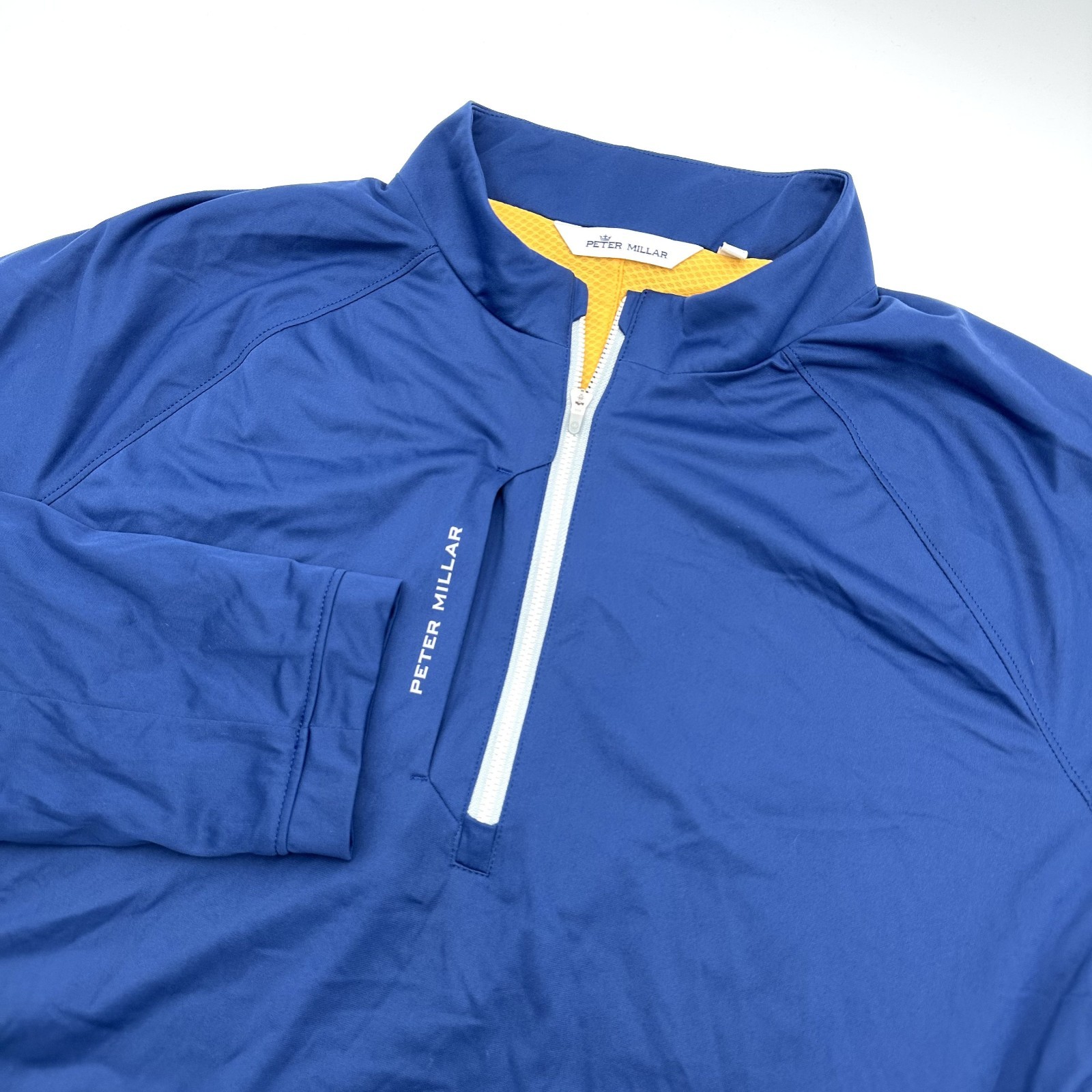 Peter Millar 1/4 Zip Pullover Mens Large Blue Thermal Flow Insulated Golf Jacket gallery