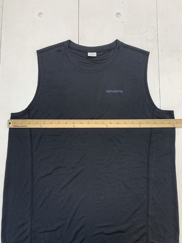 Devops Mens Black Mesh Athletic Tank Size XL gallery