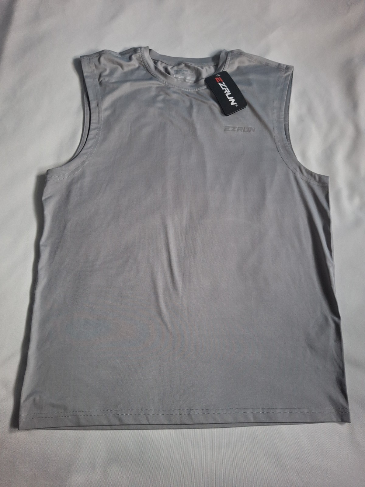 EZRUN Tank Top Gray Sleeveless Crew Neck Athletic Active mens size M gallery