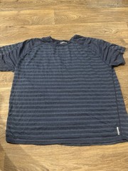Avalanche Blue Striped Performance T Shirt Moisture Wicking Activewear Men’s XXL