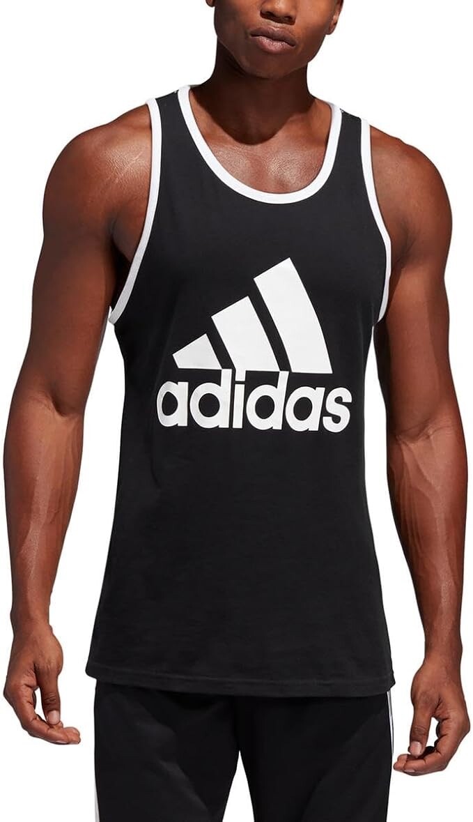 adidas Men's Badge of Sport Classic Tank, Black, S gallery