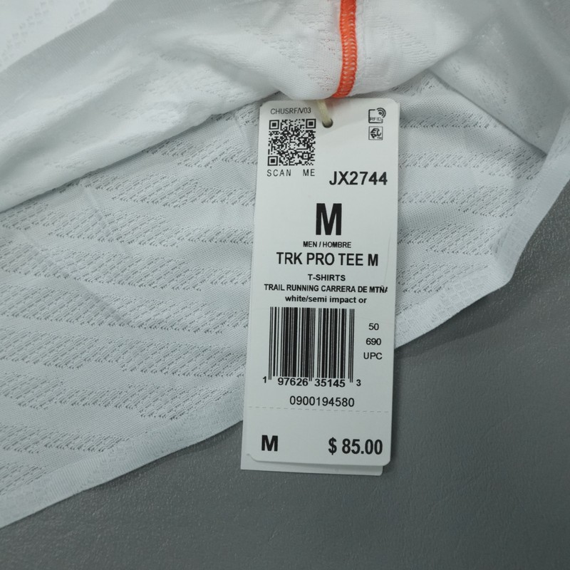 Adidas Terrex Techrock Elite T-Shirt White/Orange Men's Size M $85 JX2744 gallery