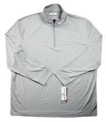 Grand Slam Mens 1/4 Zip XXL Pullover Shirt Performance Golf Long Sleeve Lt Gray