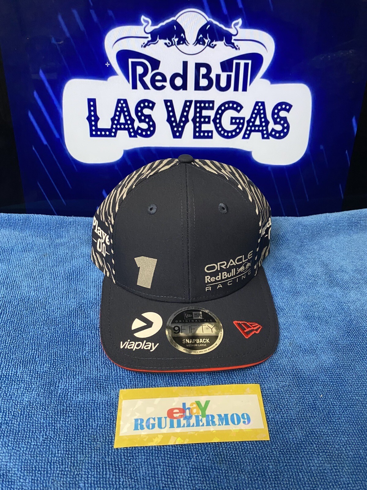 F1 Oracle Red Bull Racing 1 Max Verstappen Las Vegas USA Reflective Hat OSFM M L gallery