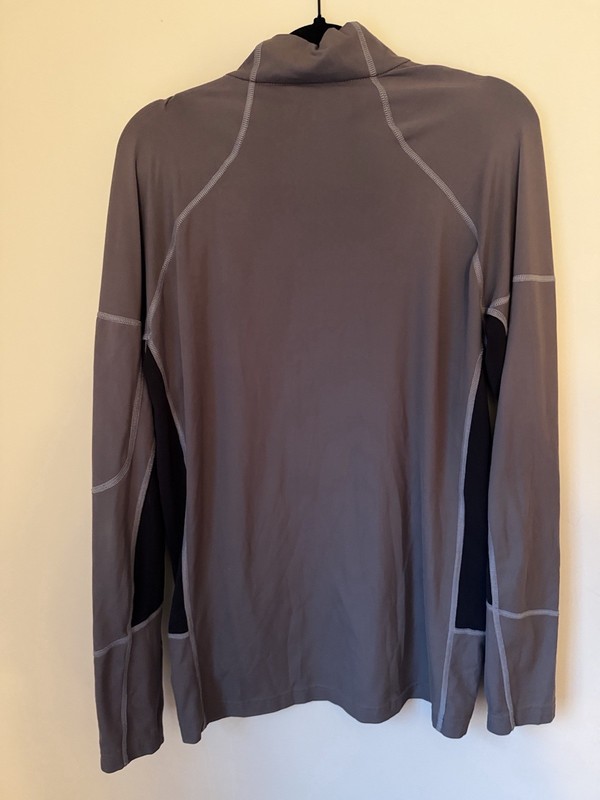 Columbia Men's Pullover Activewear Top Gray 1/4 Zip Long Sleeve Mock Neck M gallery