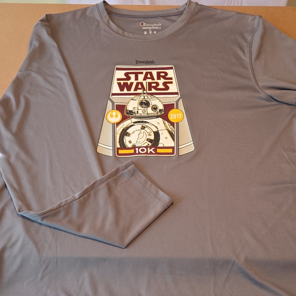 Champion Performance Men’s L Polyester Long Sleeve Crew Star Wars BB-8 Tee 62
