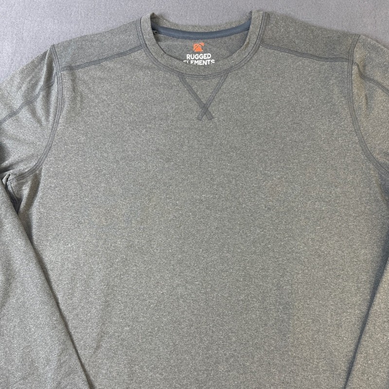 Rugged Elements Durable Utility Mens Small Gray Long Sleeve Crewneck Shirt gallery