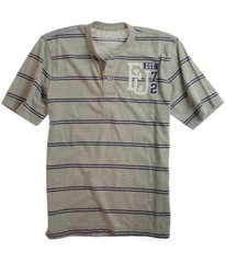 Ecko Unltd. Mens Clean Stripe Henley Shirt, htrgrey, S