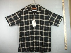 NWT Axis Black & White Plaid Medium Men’s Shirt Button Leisure