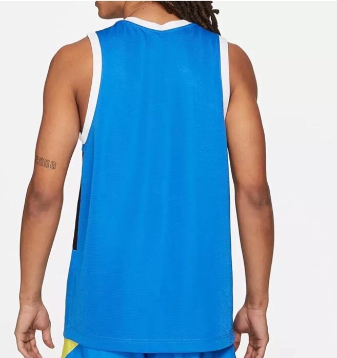 Nike Men's Dri-FIT Classic Basketball Jersey Tank Top Blue/Yellow DA1041-403 gallery