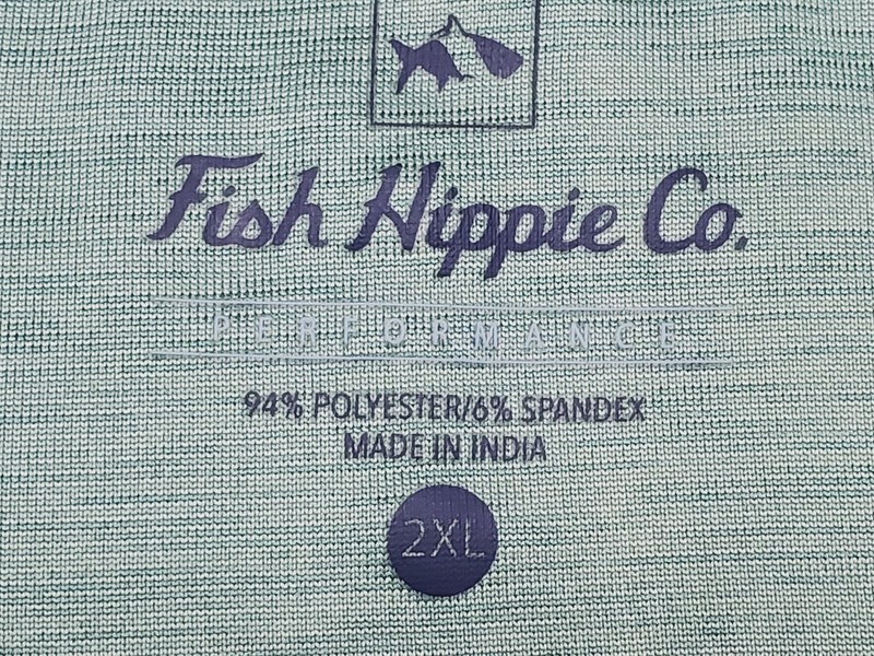 NWOT Fish Hippie Performance Heather Streak Boden 1/4 Zip Pullover Mens 2XL Teal gallery