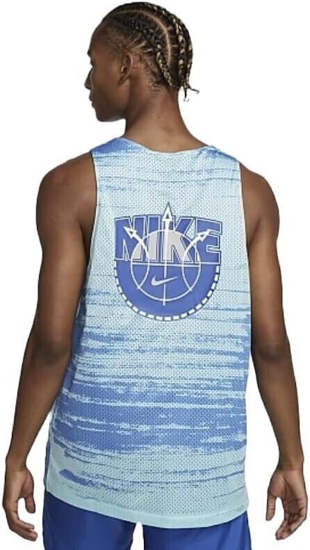Nike Uptempo Standard Issue Reversible Basketball Jersey Blue Men's XL 2XL gallery