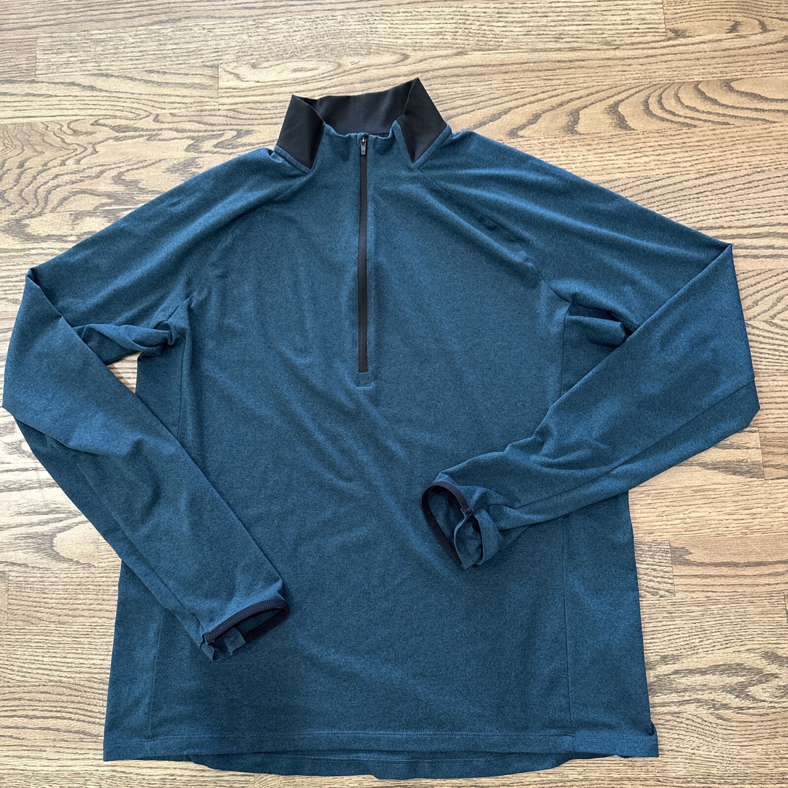 REI Co-op 1/4 Zip Base Layer Pullover Aquamarine emerald green Large L gallery