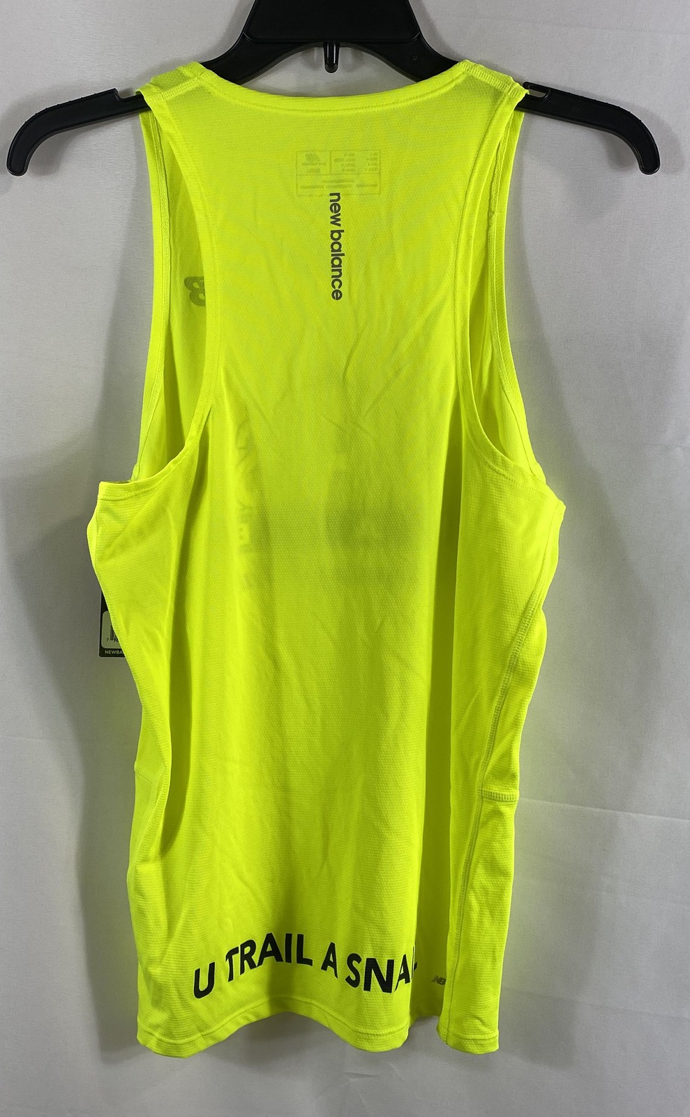 New Balance Men's Accelerate Running Singlet Neon Yellow Snail's Pace NWT Sz S gallery