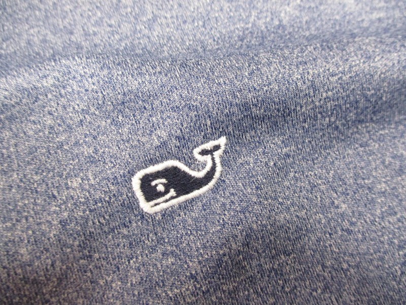 Vineyard Vines Pullover Mens Large Blue Heather Performance Golf 1/4 Zip Pockets gallery
