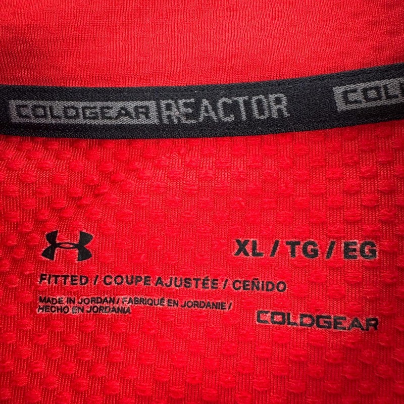 Under Armour ColdGear Reactor Shirt Mens XL Red Long Sleeve Mock Neck Fitted gallery