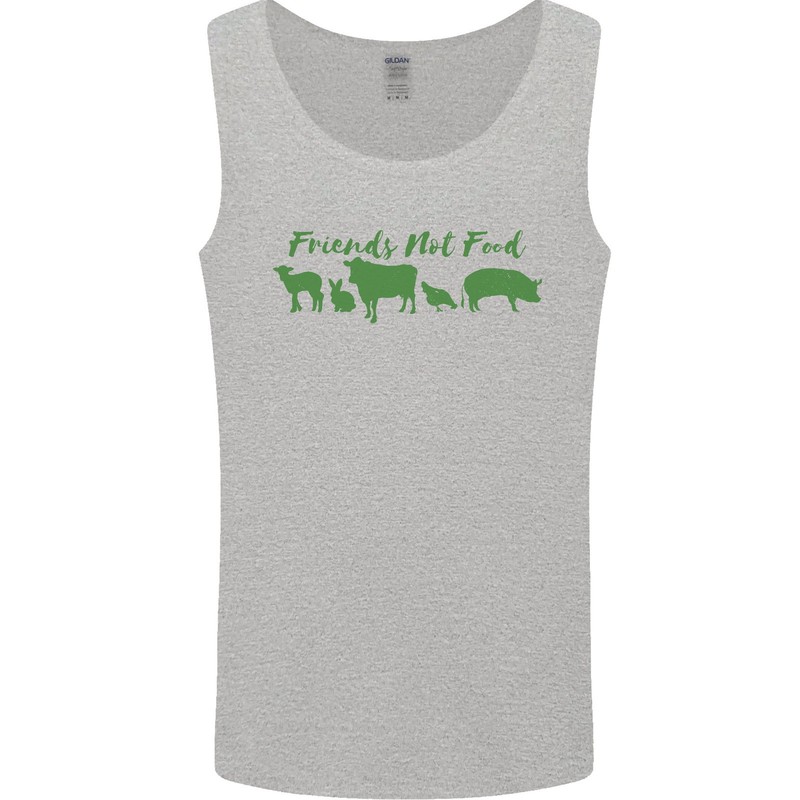 Animals Are Friends Not Food Vegan Mens Vest Tank Top gallery