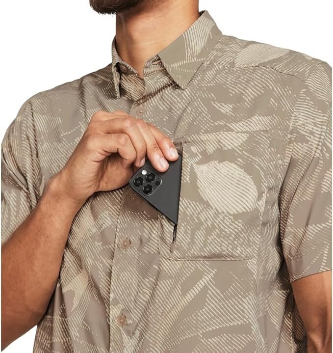 Under Armour Dockside Drift Tide Shirt UPF 30 All Over Print Men's L 1376577-205 gallery