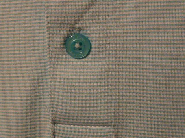 2 Golf Polo Callaway Opti Dri Performance Mint Striped Pale Blue Striped XL EXC gallery
