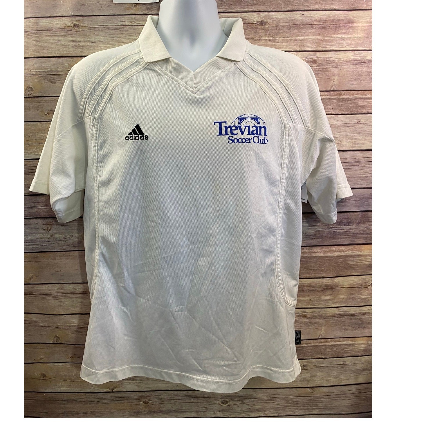 Adidas Mens Medium Trevian SC Soccer Jersey Polo White #10 gallery