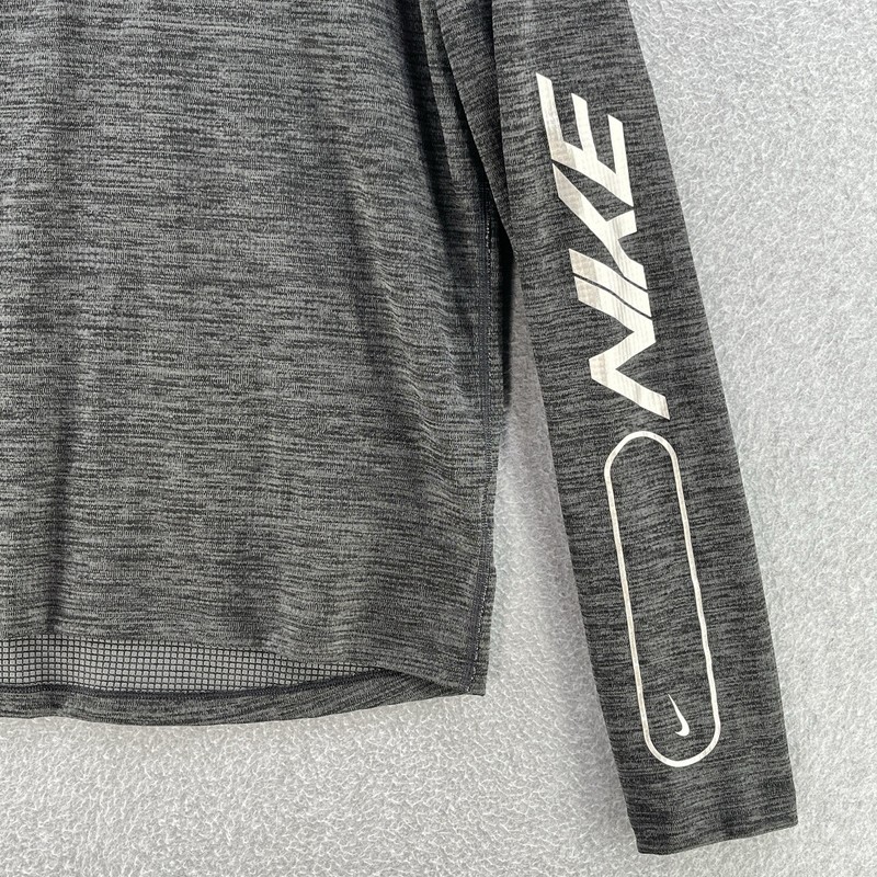 Nike Running Mens Pullover Sweater Medium M Dri-Fit 1/4 Zip Gray Activewear gallery