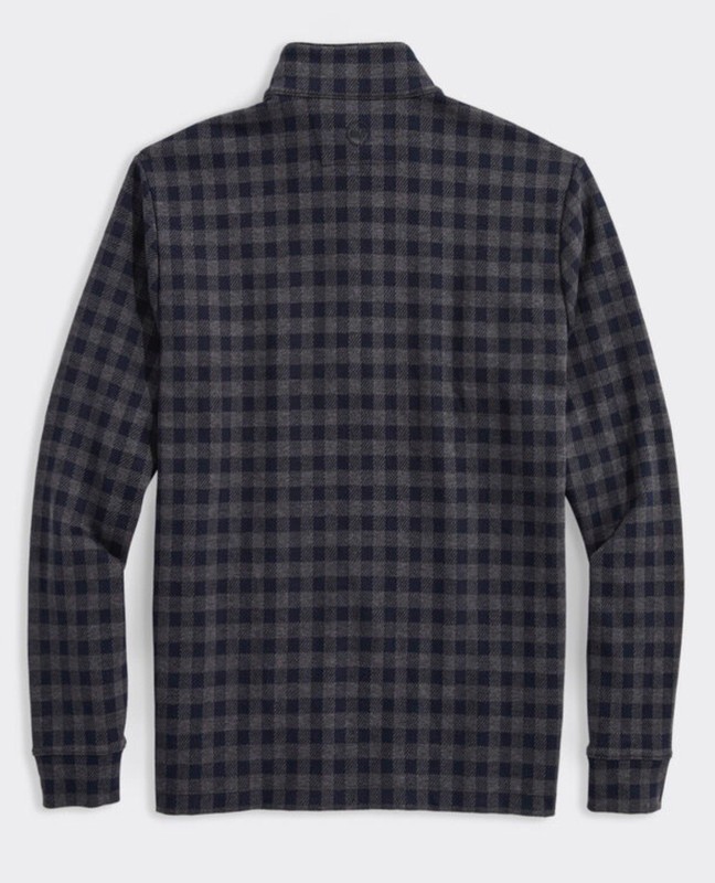 Vineyard Vines Golf Pullover Buffalo Bluffs Mini Checks 1/4 Zip XXL Gray $148 gallery