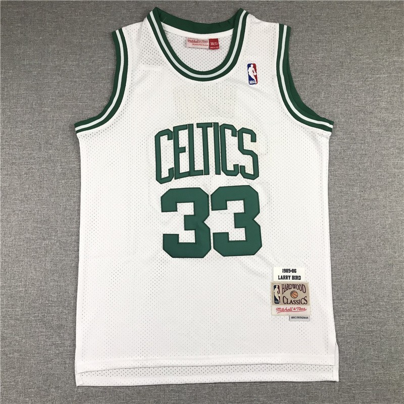 Larry Bird #33 Stitched Retro White Adults SportShirt Size: S-XXL