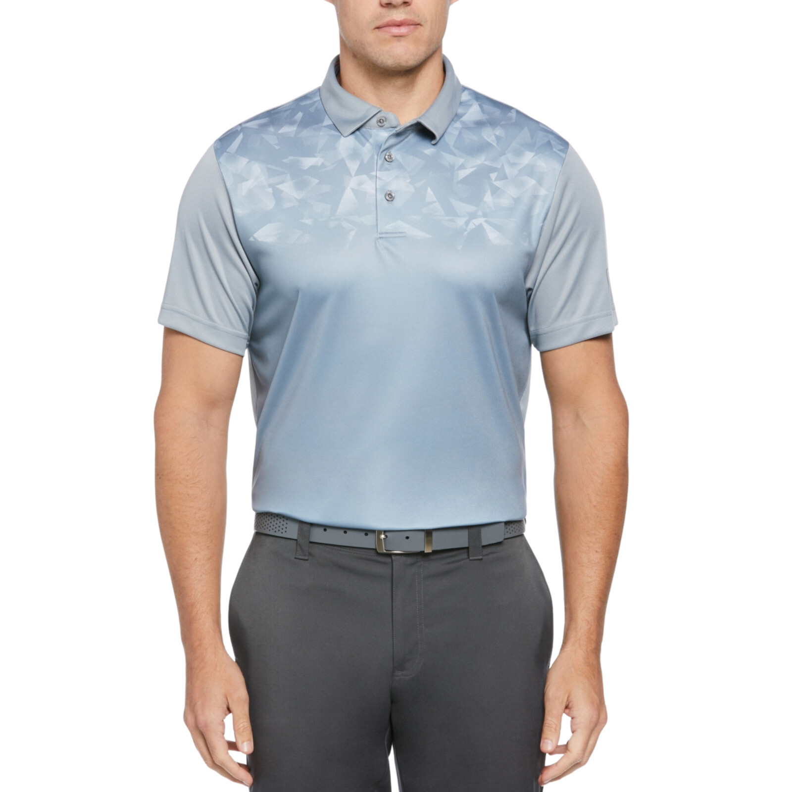 PGA TOUR Geo Print Polo Golf Shirt sz M Medium Gray gallery