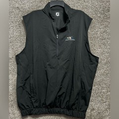 FootJoy Packable Sleeveless 1/4 Placket Wind Rain Shirt LARGE Grayton Beach Open