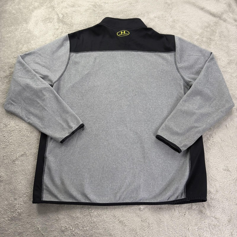 Under Armour Pullover Mens 2XL Gray ColdGear Fleece 1/4 Zip Thermal Top gallery