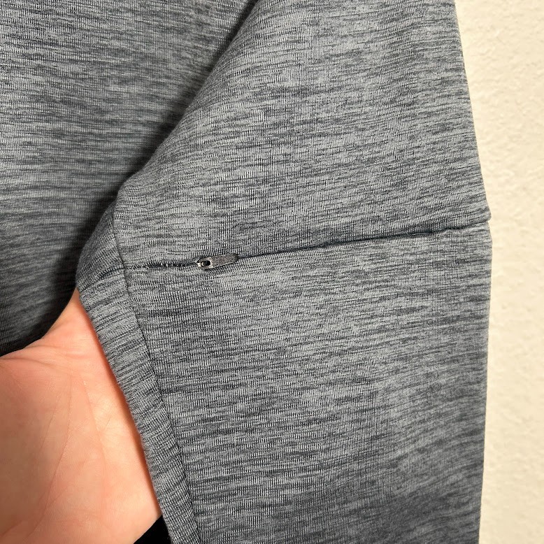 2XU Mens 1/4 Zip Pullover M Gray Micro Grid Fleece Lined Running Zip Pocket gallery