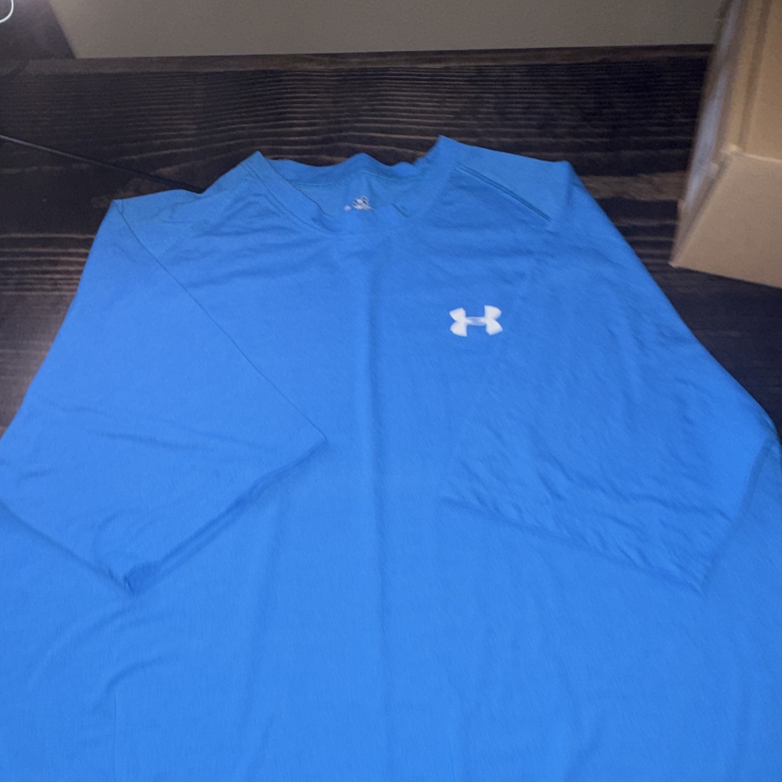 Under Armour HeatGear Men's Compression Long Sleeve Crew Neck Tee Blue XL gallery