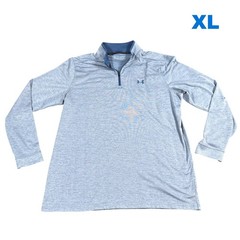 Under Armour Golf HeatGear Mens XL Quarter Zip Pullover Blue Heather Loose Fit