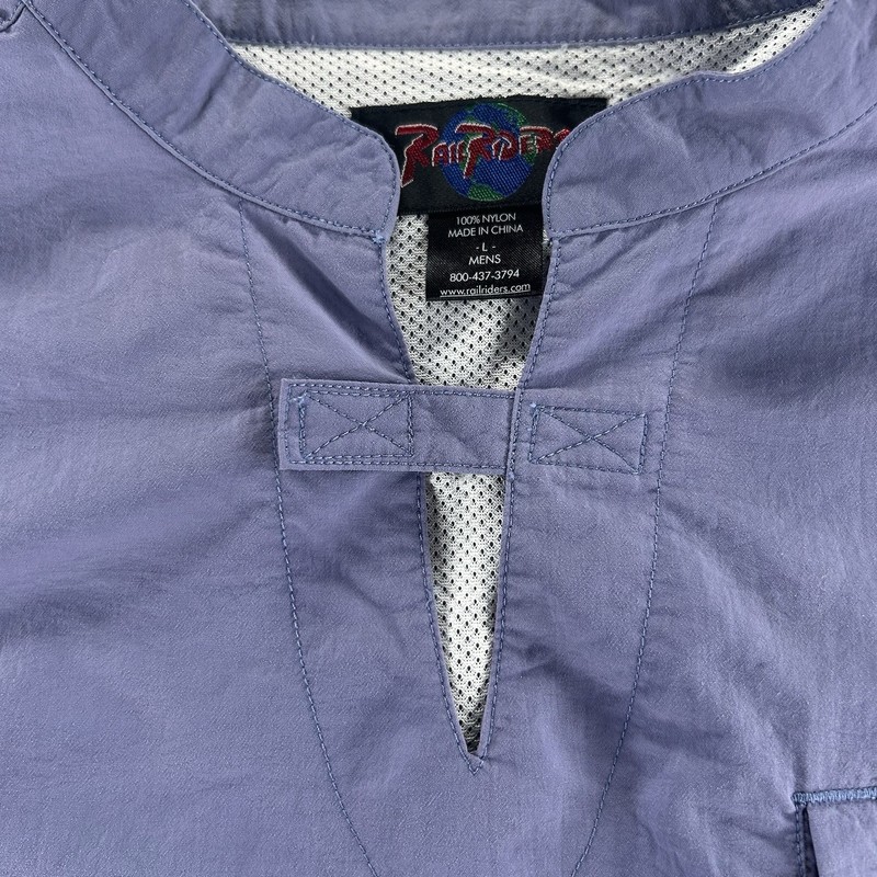 RailRiders Men’s Large Nylon Pullover Jacket Blue Mesh Vented Fishing Hiking gallery