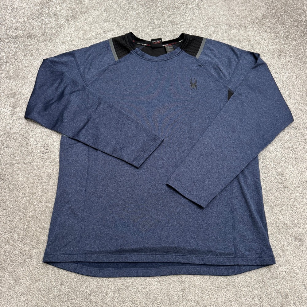 Spyder Spyder ProW-B ActiveT-Shirt Mens Medium Blue Long Sleeve Baselayer Tee