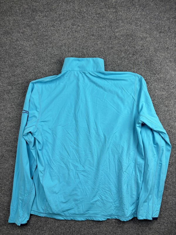 Greyson Pullover Mens Medium Blue Quarter Zip Golf Shirt Lightweight Stretch gallery