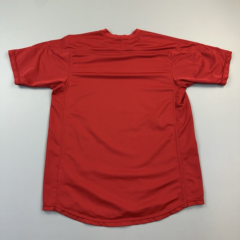Vintage Nike Shirt Mens Medium Red Lightweight Active Embroidered Swoosh Y2K gallery
