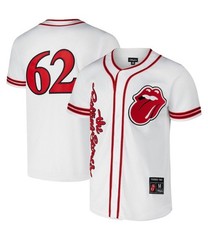 NEW NWT Men Fanatics Rolling Stones #62 White/Red Fashion Baseball Jersey Size S