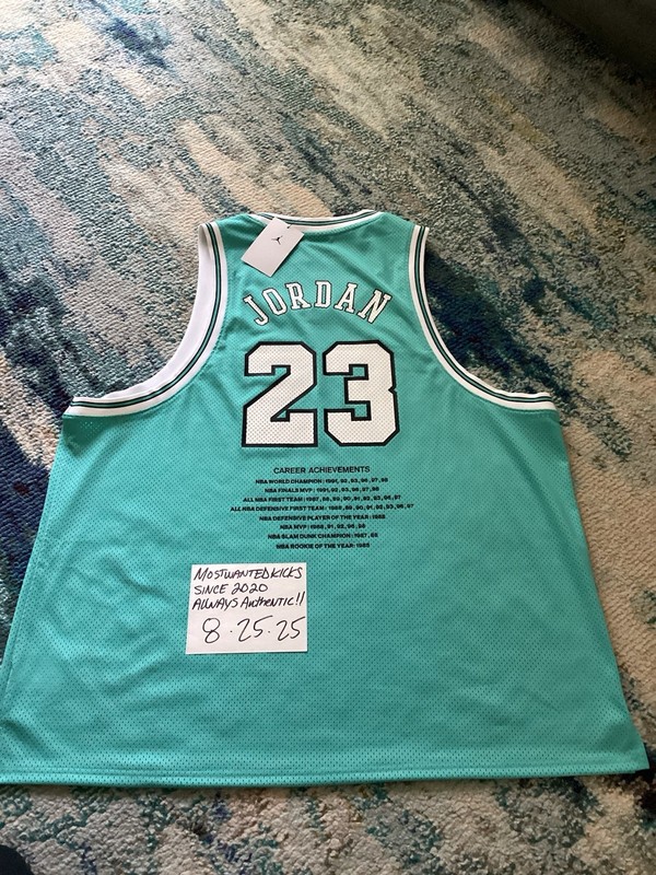 NWT Nike Air Jordan Essentials Summer Jersey Teal White & Black Men’s Sz XXL gallery