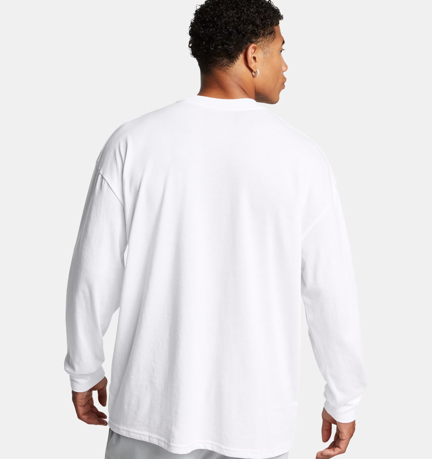 Under Armour Project Rock Cuffed Long Sleeve Shirt Men's 2XL White 1386873 NWT gallery