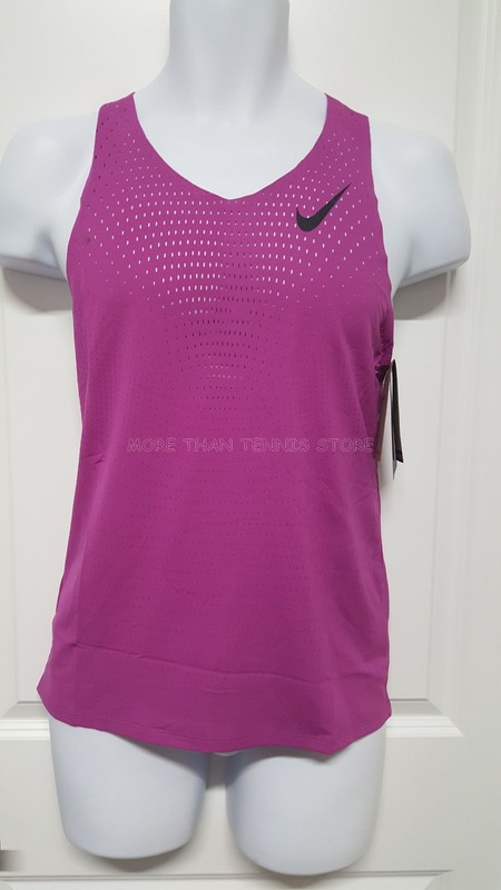 Nike Aeroswift Dri-Fit ADV Slim Fit Running Singlet Fuchsia Mens FN4231-518 Sz S gallery