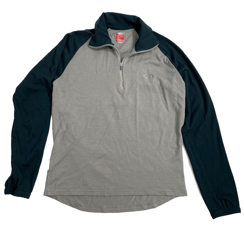 Icebreaker 1/4 zip 260 Bodyfit Performance Merino Wool Baselayer Pullover Mens M gallery