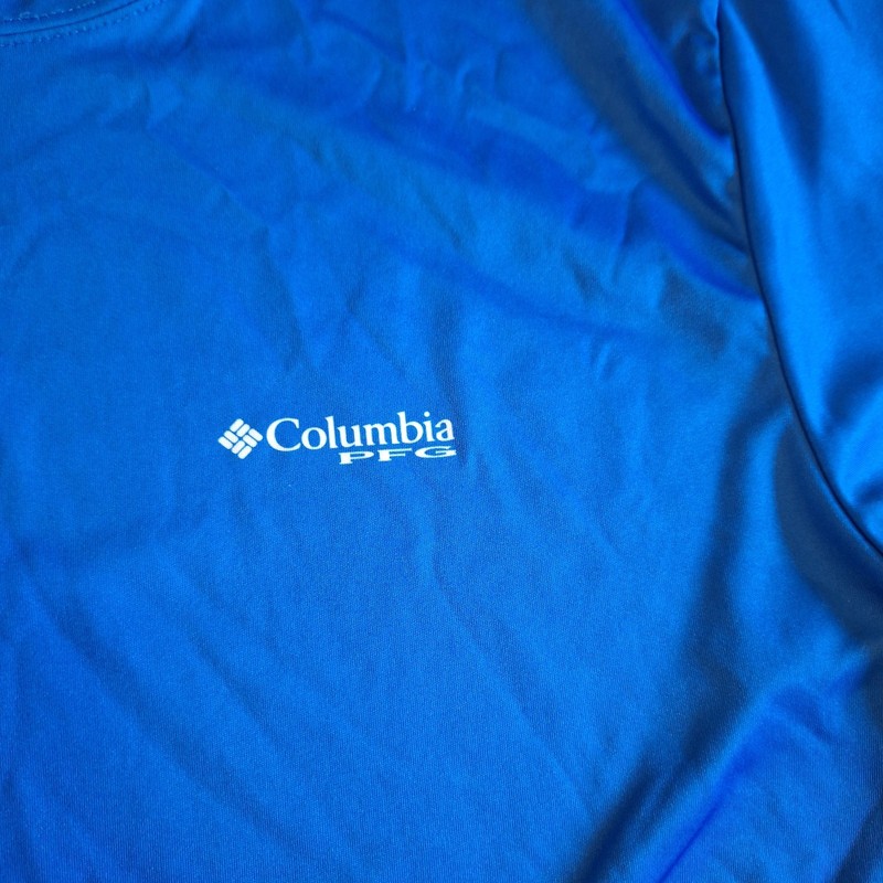 Columbia Shirt Mens M PFG Terminal Tackle Fish American Flag Independence Day gallery